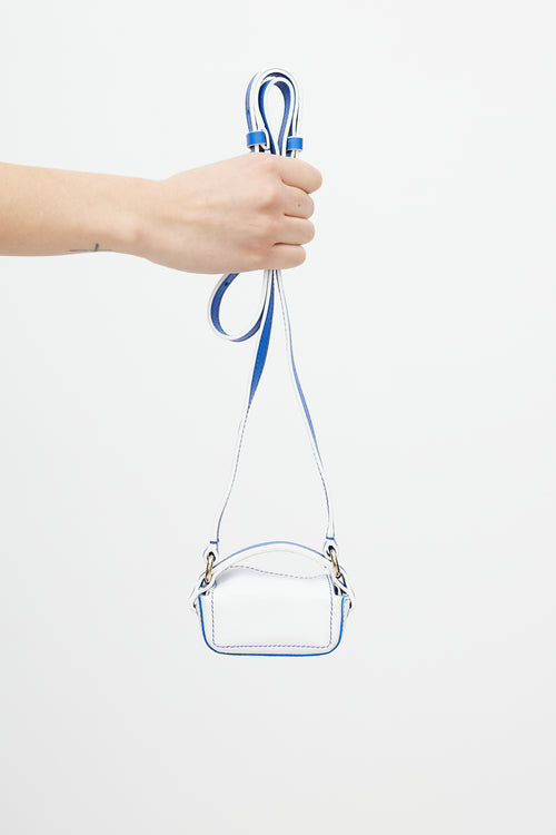 Jacquemus White & Blue Leather Le Nani Crossbody Bag