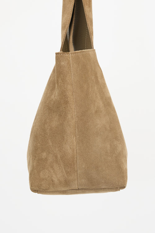 James Perse Suede Tote Top Handle Bag