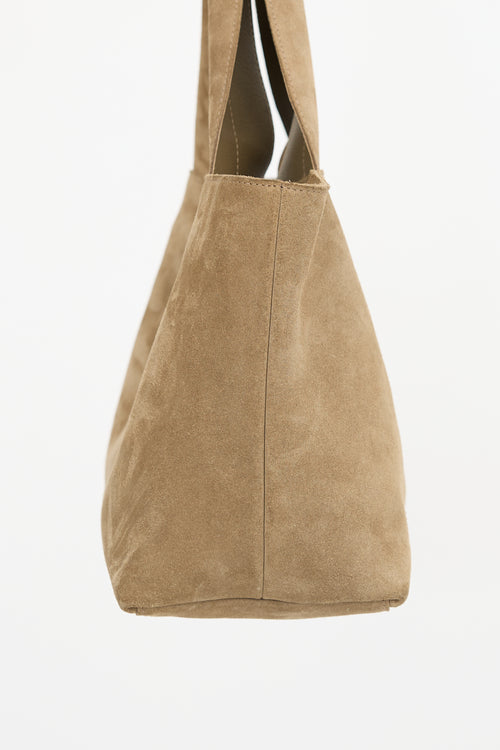 James Perse Suede Tote Top Handle Bag