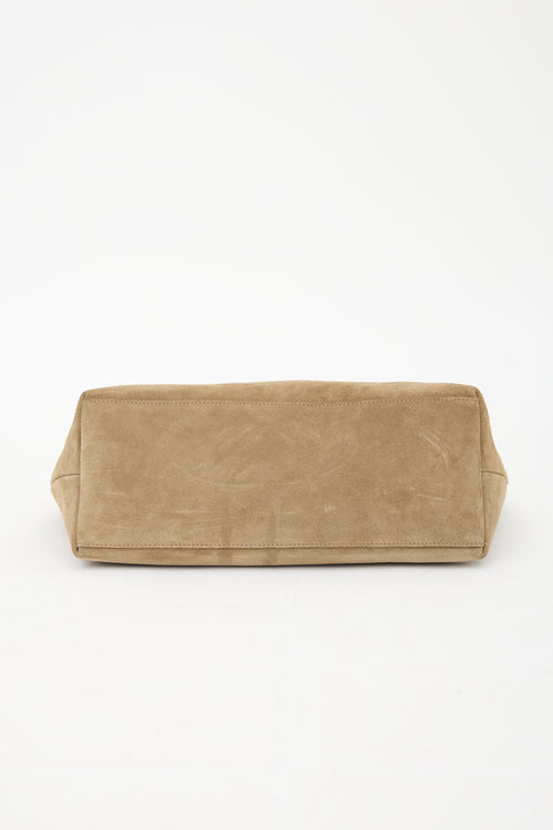 James Perse Suede Tote Top Handle Bag