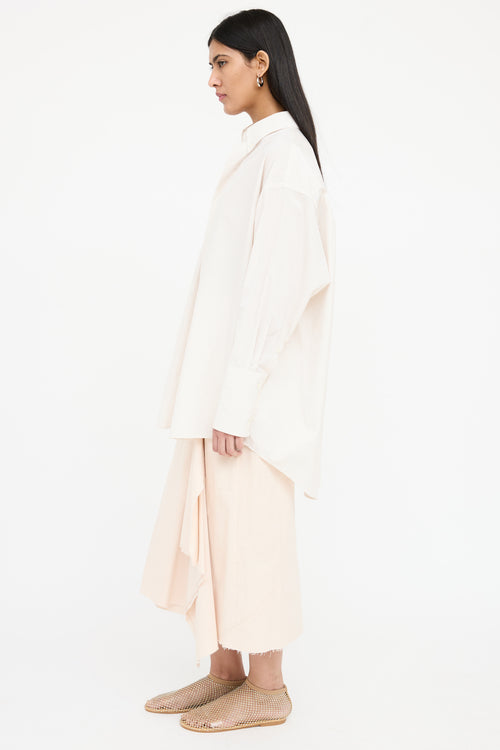 AMI Paris Striped Oversized Button Up Shirt