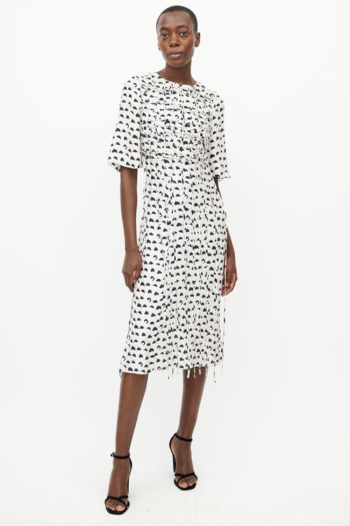 Jason Wu Grey & Multicolour Silk Cage Dress