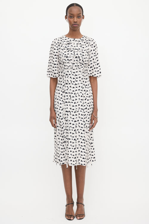 Jason Wu Silk Printed Fringe Dress