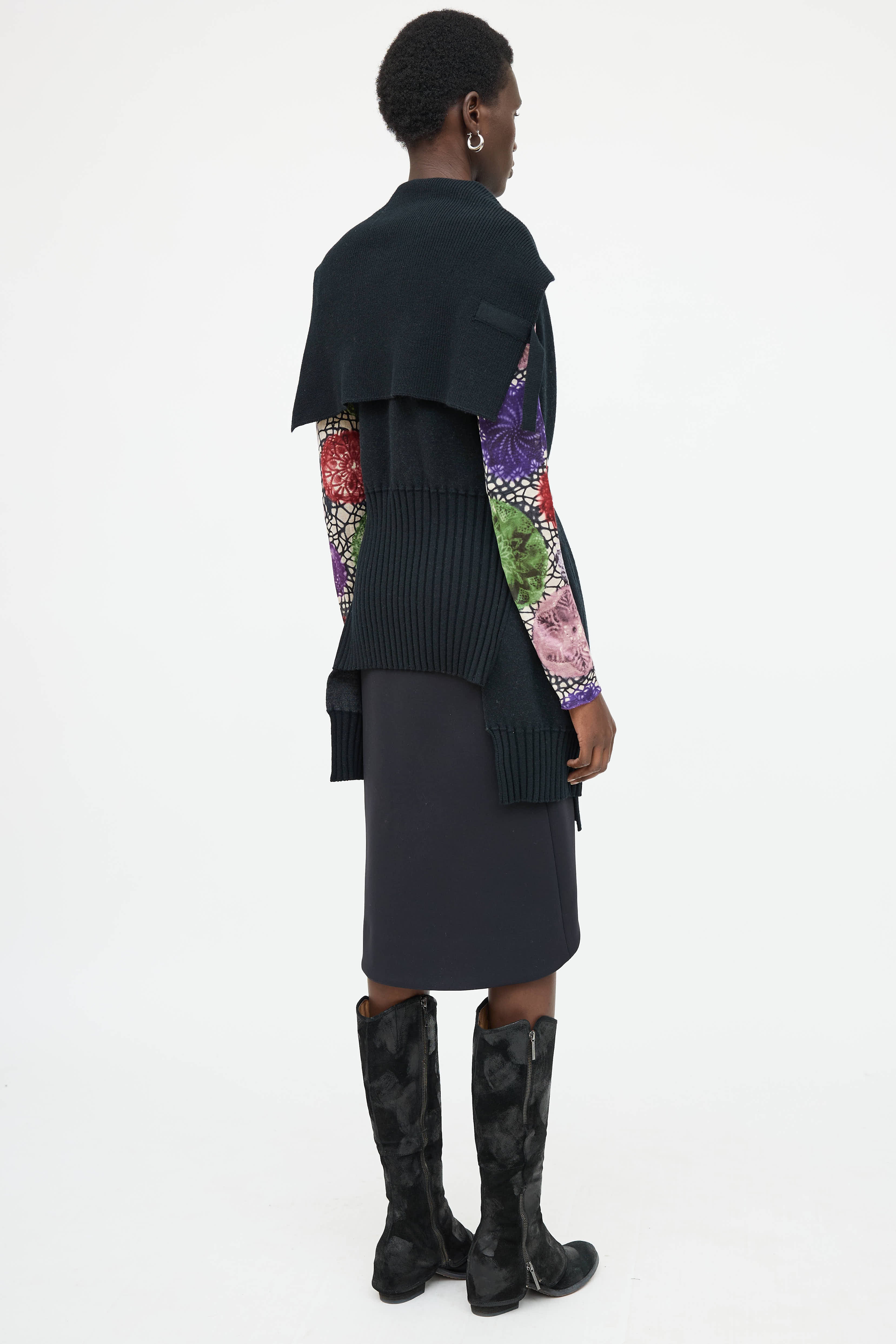 Jean Paul Gaultier Wool Knit Double Breasted Vest