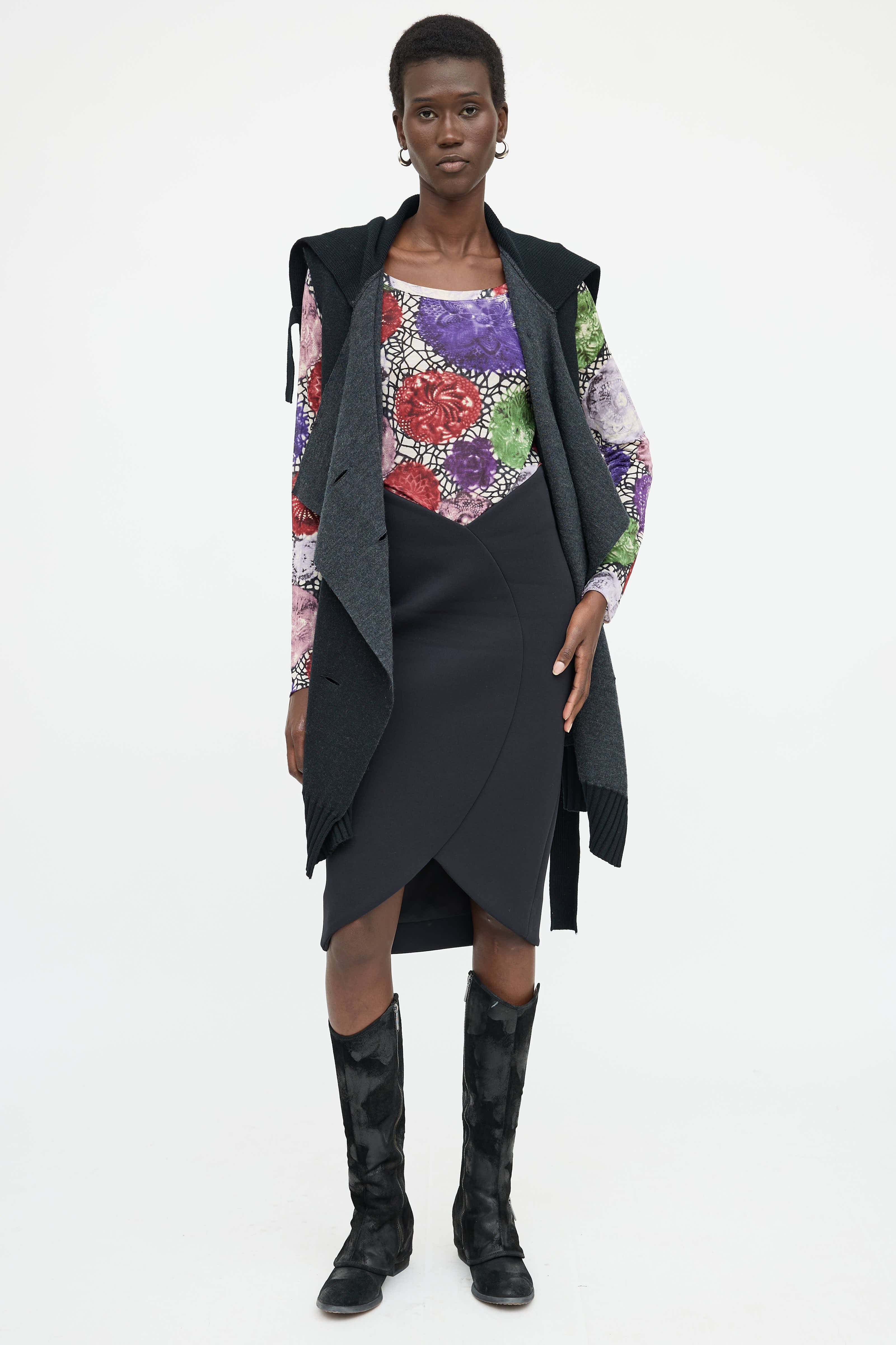 Jean Paul Gaultier Wool Knit Double Breasted Vest