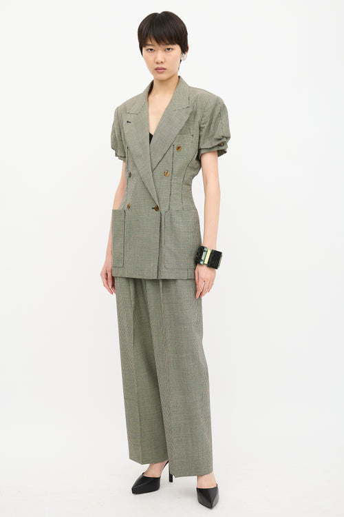 Jean Paul Gaultier 1980's Short Sleeve Check Jacket