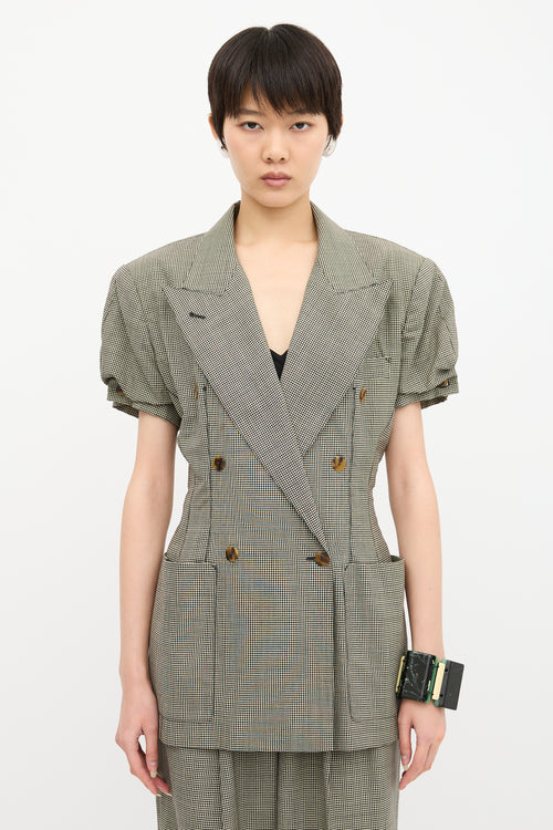 Jean Paul Gaultier 1980's Short Sleeve Check Jacket