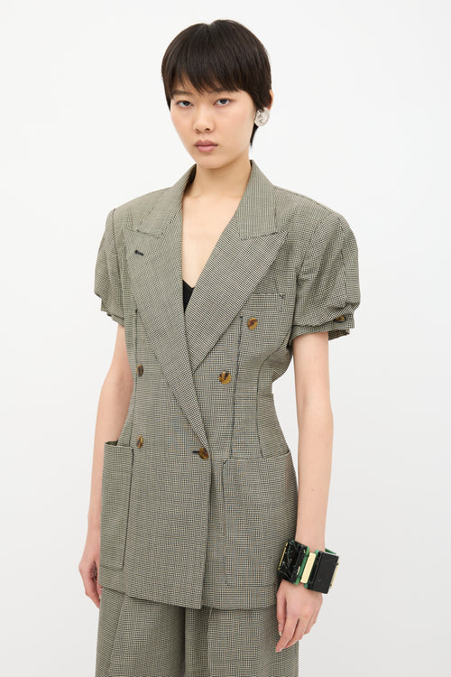 Jean Paul Gaultier 1980's Short Sleeve Check Jacket