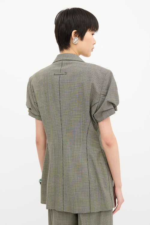 Jean Paul Gaultier 1980's Short Sleeve Check Jacket