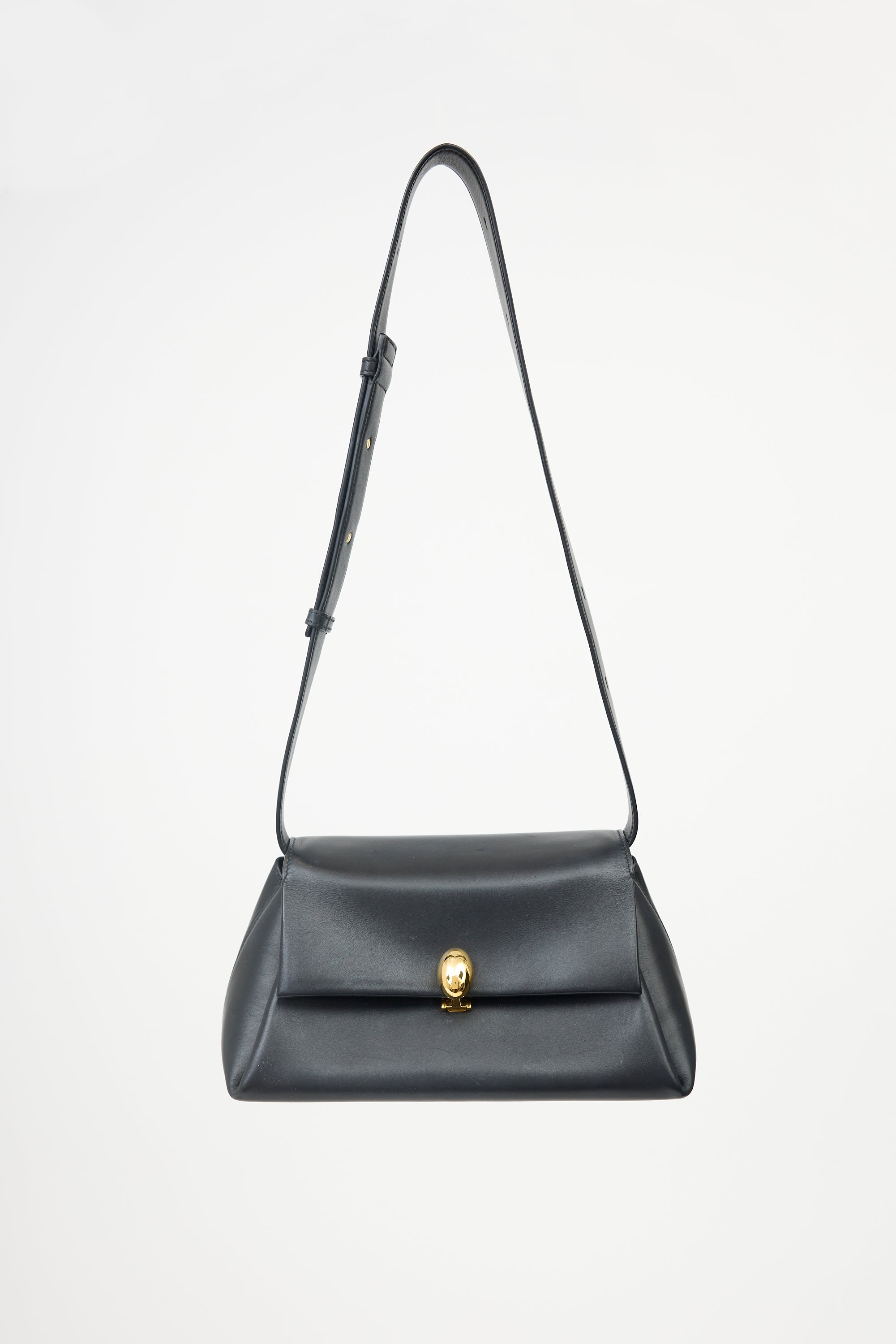 Jil Sander Leather Almond Shoulder Bag