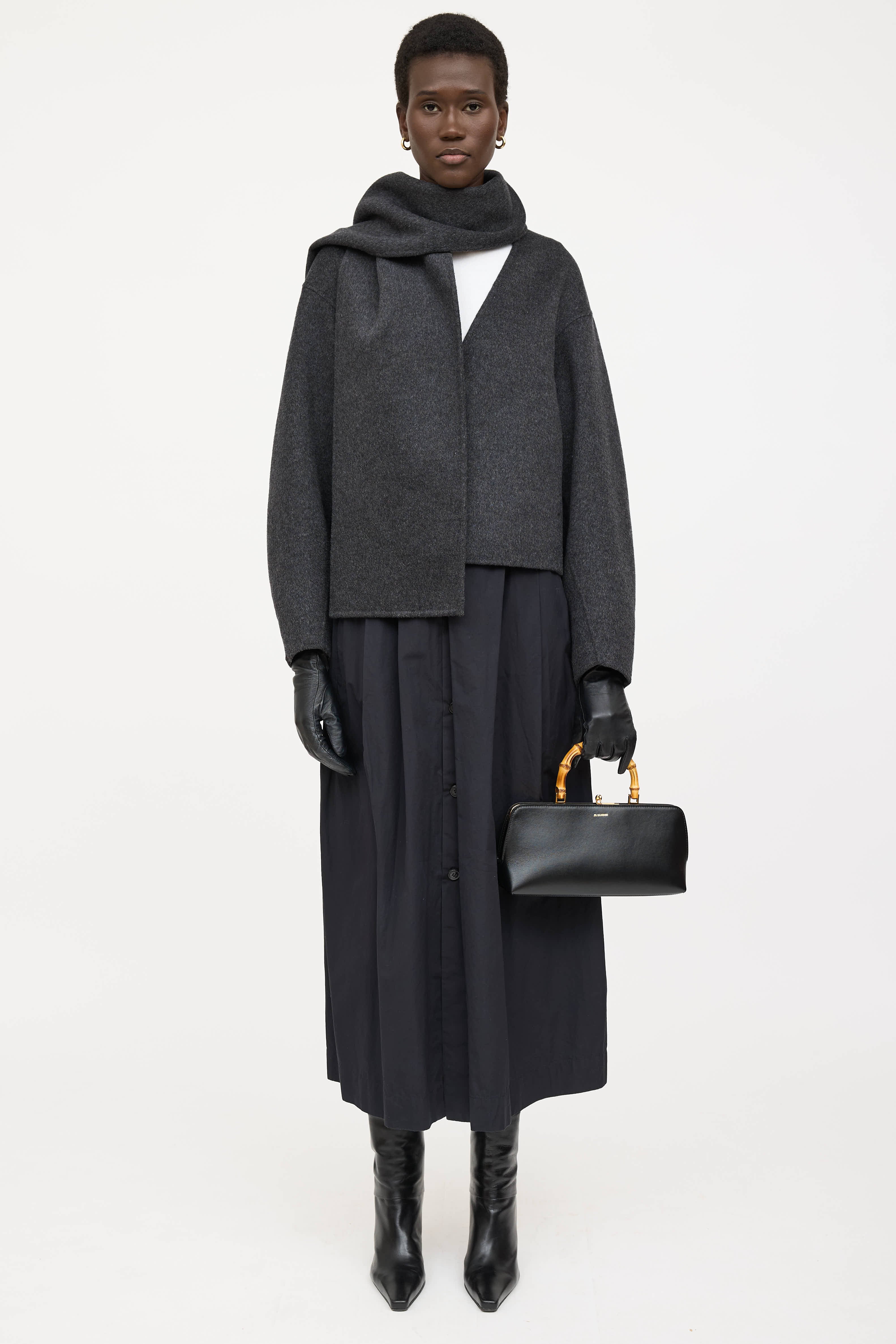 Jil Sander Goji Bamboo Handle Bag