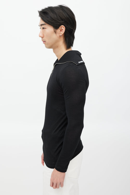 Jil Sander Black & White Zip Top