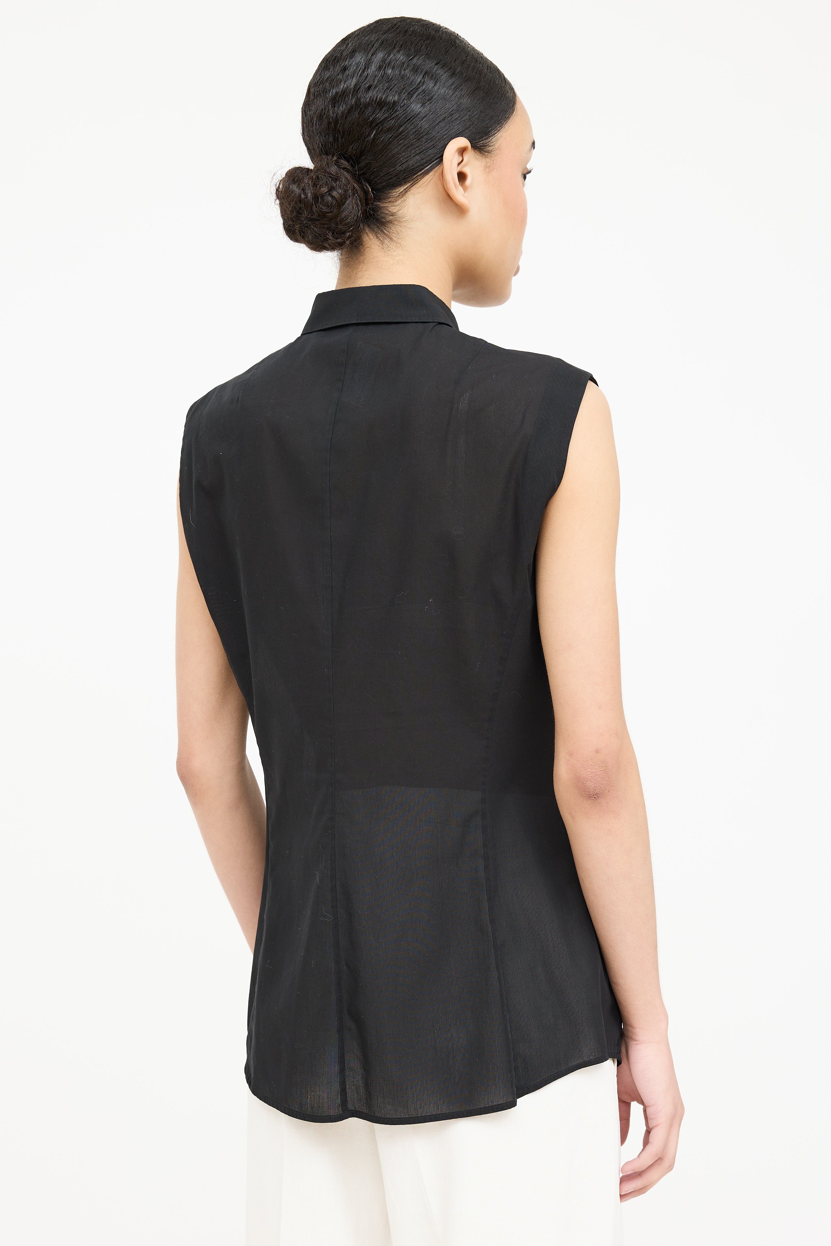 Jil Sander Sheer Sleeveless Blouse