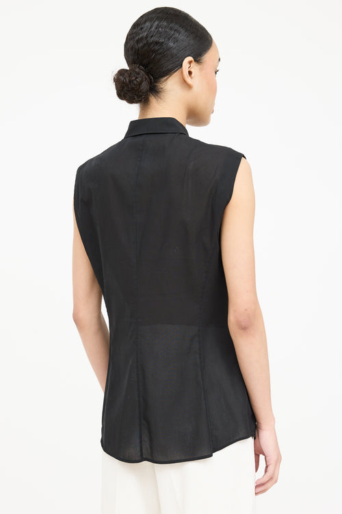 Jil Sander Sheer Sleeveless Blouse