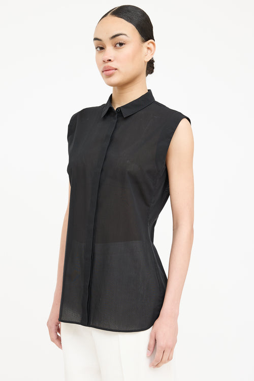 Jil Sander Sheer Sleeveless Blouse