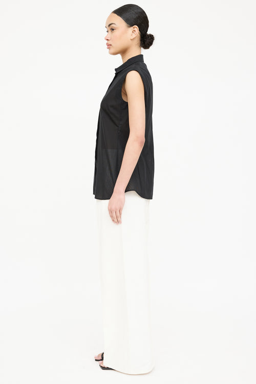 Jil Sander Sheer Sleeveless Blouse