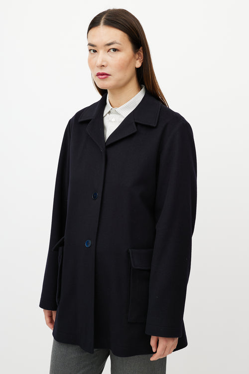 Jil Sander Black Cashmere & Silk Light Jacket
