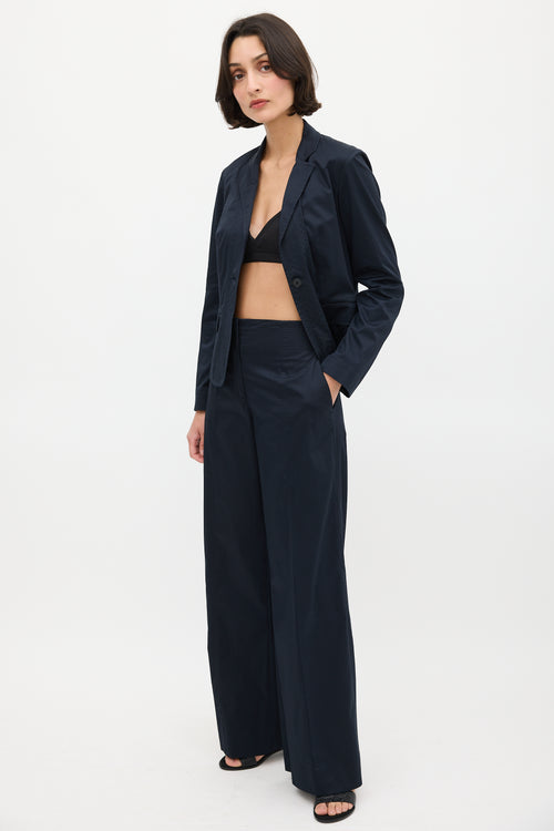 Jil Sander Navy Cotton Suit