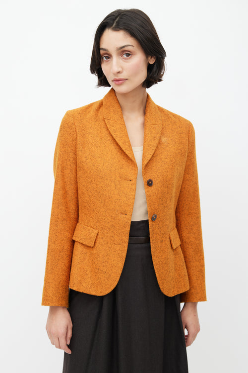 Jil Sander Orange & Grey Alpaca Blazer
