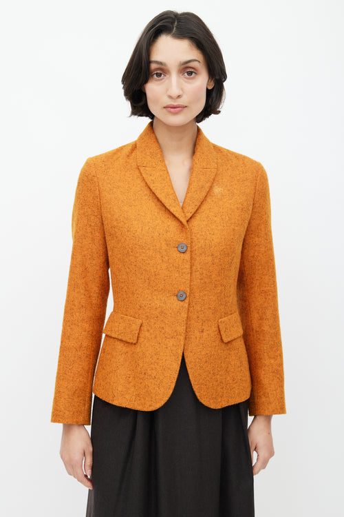 Jil Sander Orange & Grey Alpaca Blazer