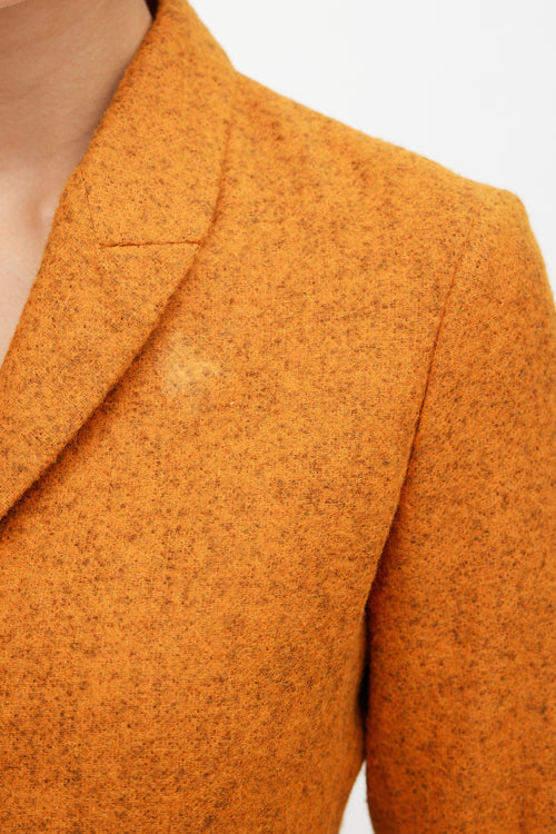 Jil Sander Orange & Grey Alpaca Blazer