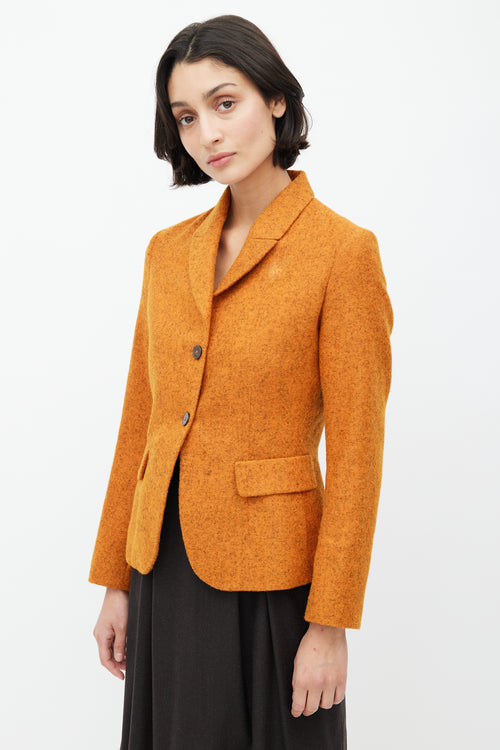 Jil Sander Orange & Grey Alpaca Blazer
