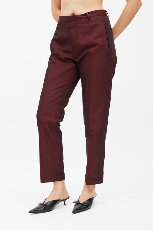 Jil Sander Red Linen & Mohair Suit