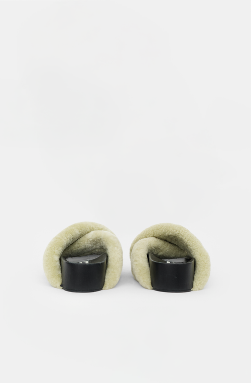 Jil Sander Shearling Cross Over Slide