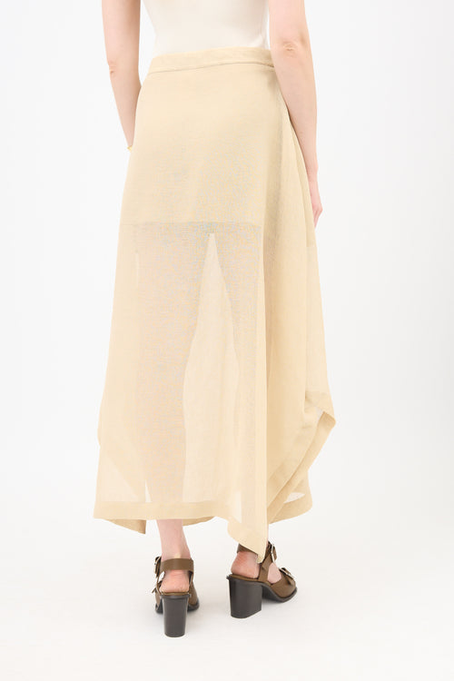 Jil Sander Sheer Asymmetrical Wrap Skirt
