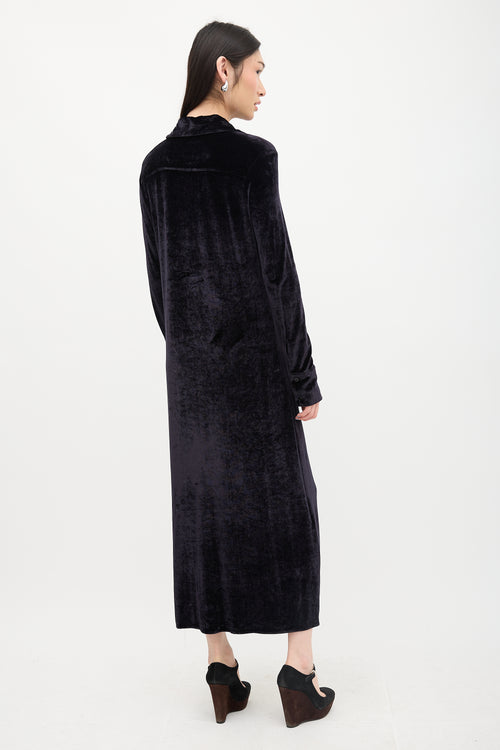 Jil Sander Velvet Maxi Shirt Dress