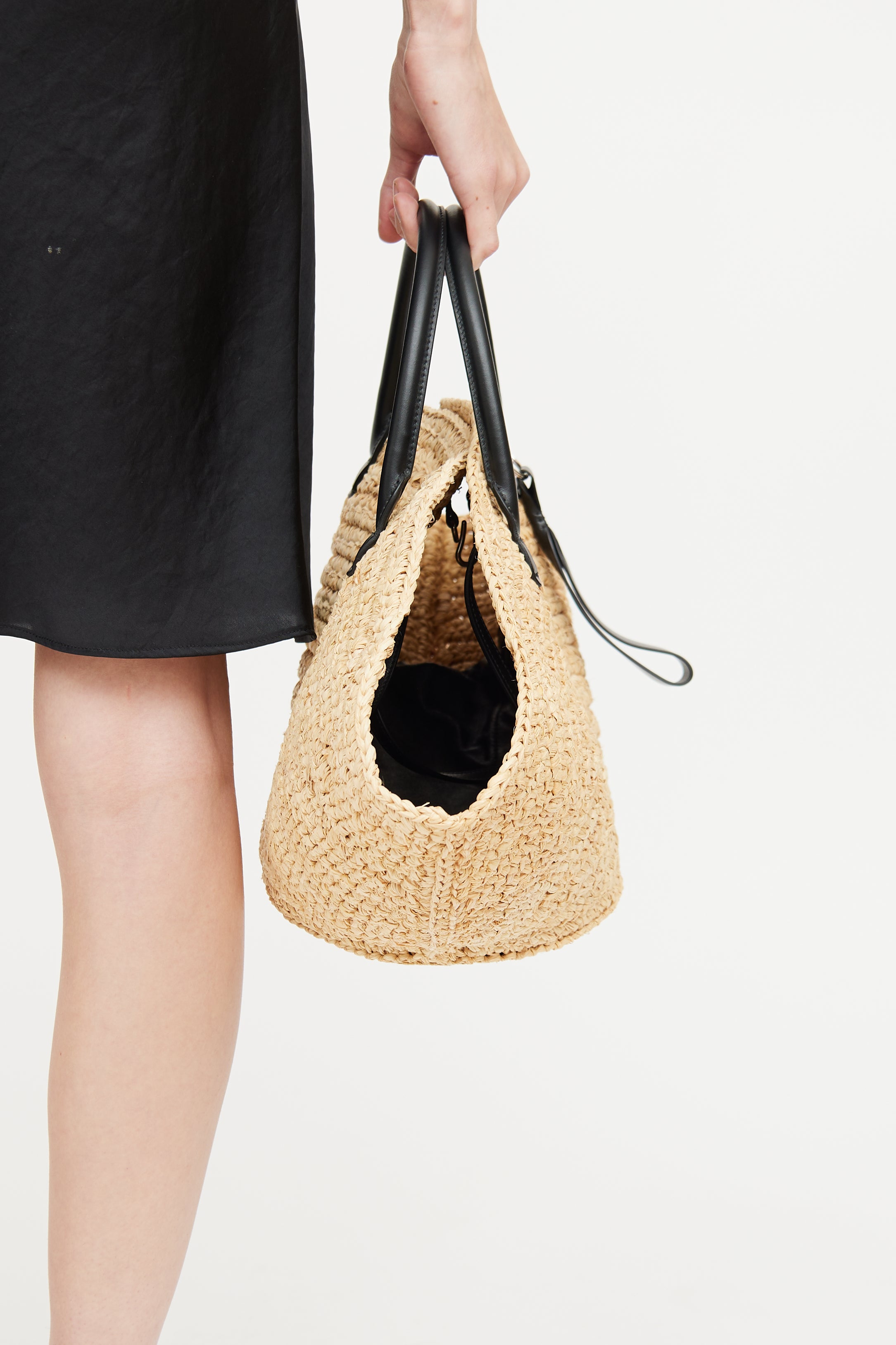 Jil Sander Raffia Sombrero Bag