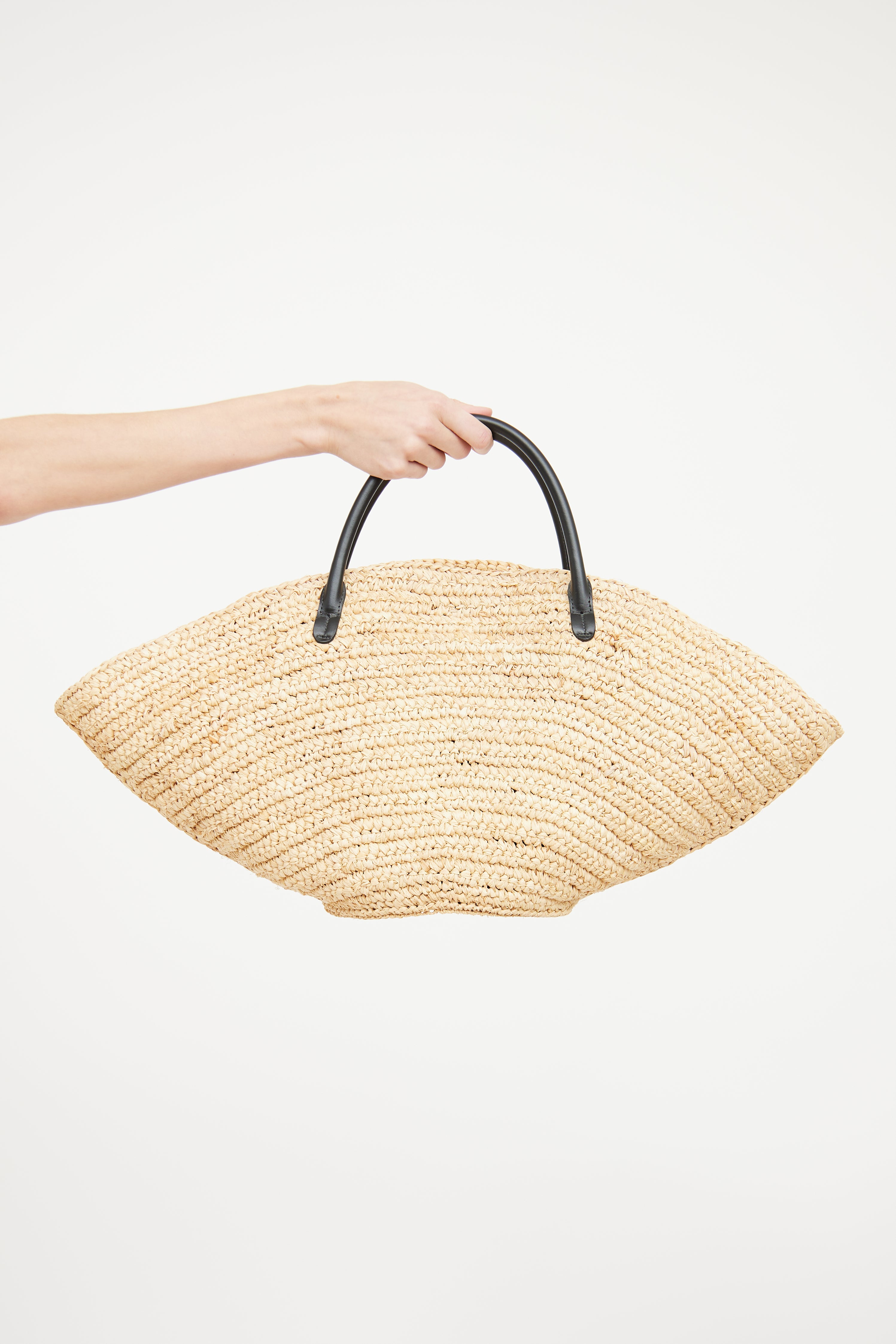 Jil Sander Raffia Sombrero Bag
