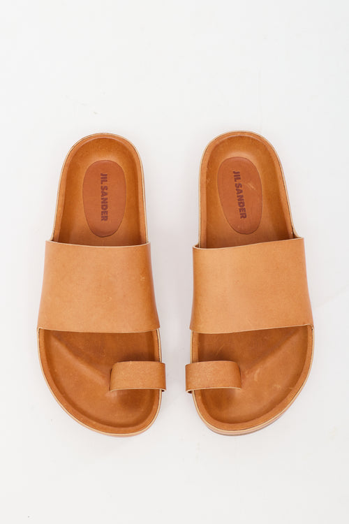 Jil Sander Buffed Leather Slide