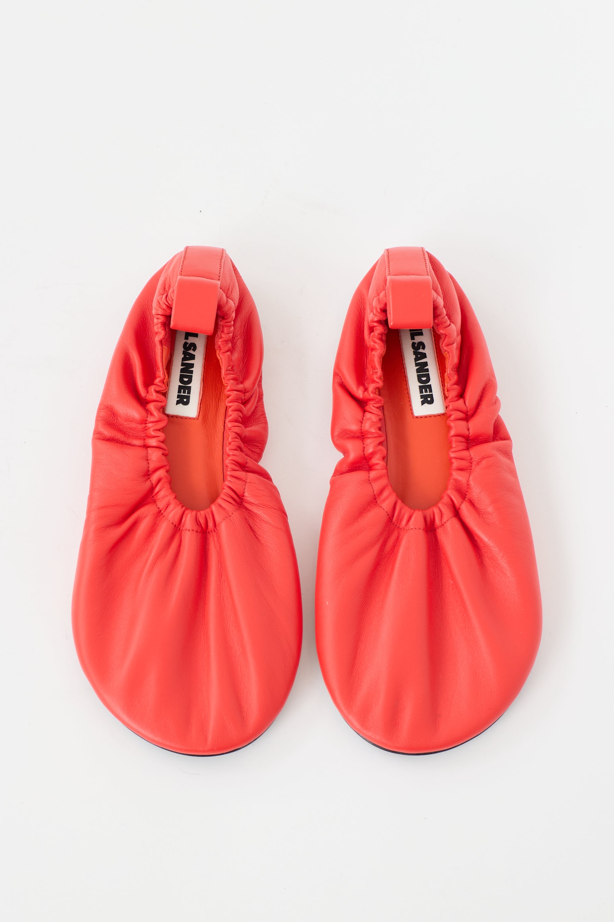Jil Sander Gathered Leather Ballet Flat