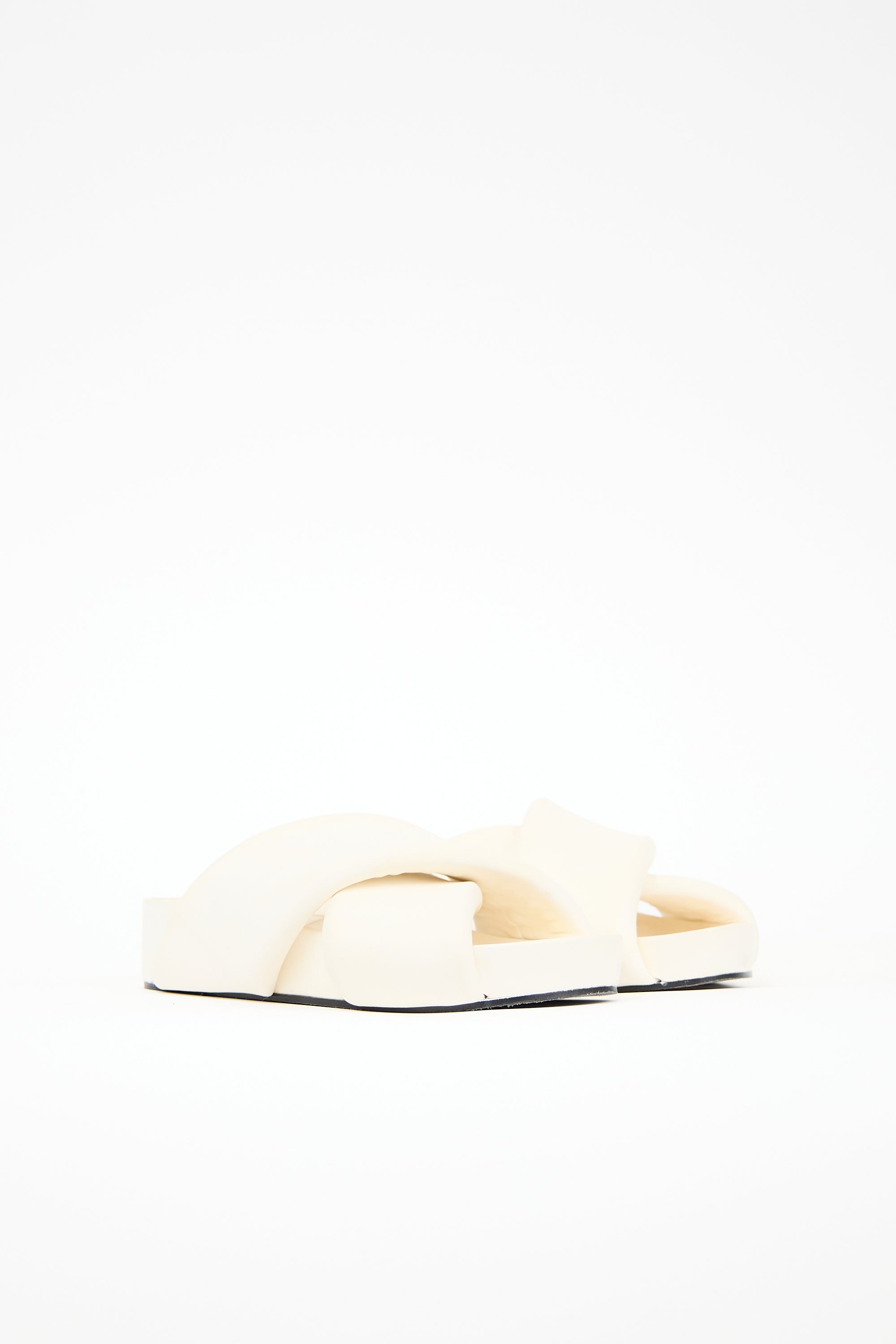 Jil Sander Leather Padded Platform Slide