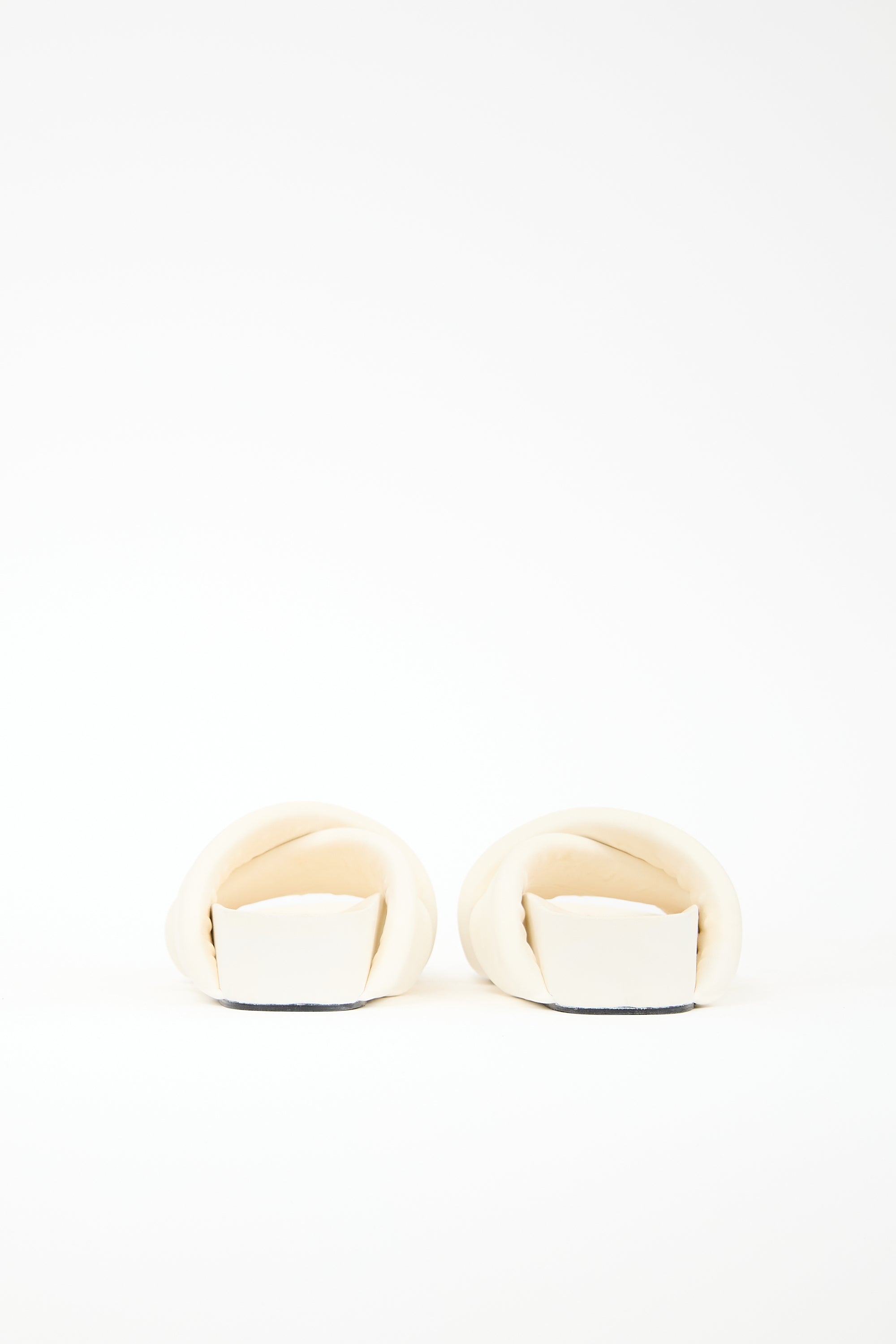 Jil Sander Leather Padded Platform Slide