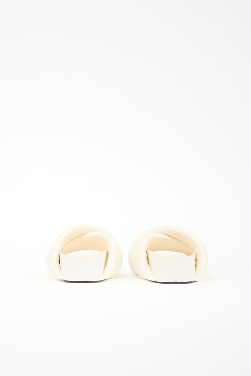 Jil Sander Leather Padded Platform Slide