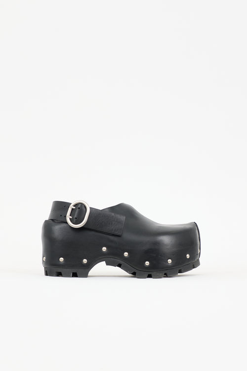 Jil Sander Leather Platform Studded Mule