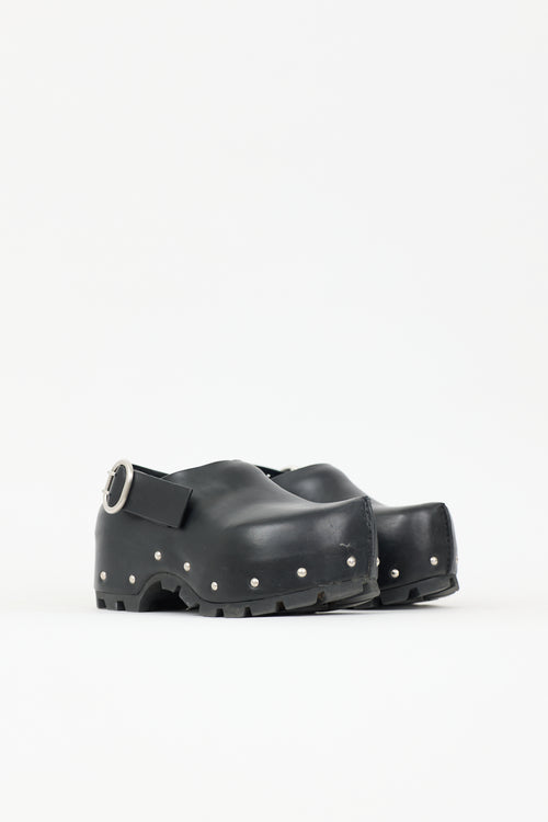 Jil Sander Leather Platform Studded Mule