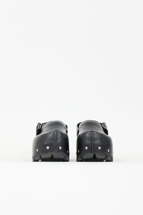Jil Sander Leather Platform Studded Mule
