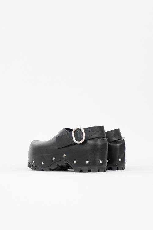 Jil Sander Leather Platform Studded Mule