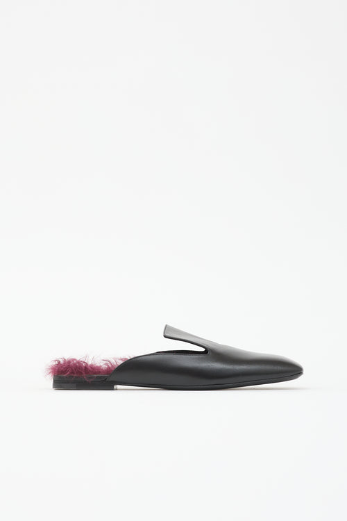 Jil Sander Leather & Shearling Mule