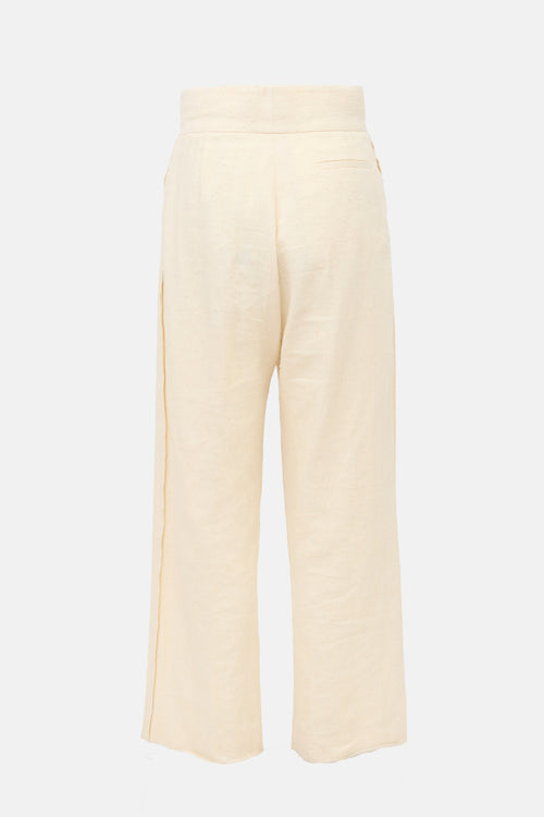 Jil Sander Linen Straight Leg Trouser
