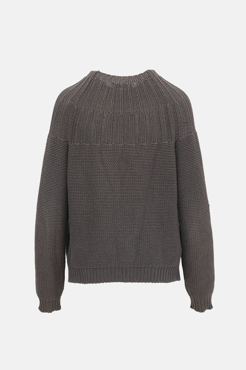 Jil Sander Ribbed Collar Cardigan
