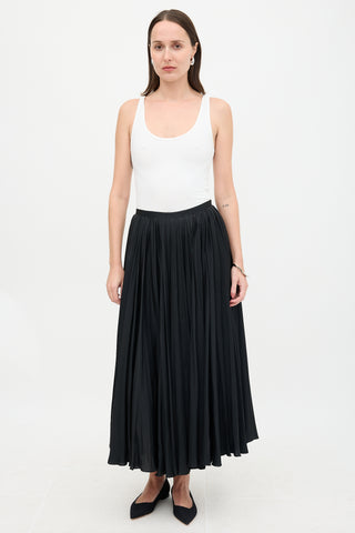Jil Sander Satin Pleated Skirt