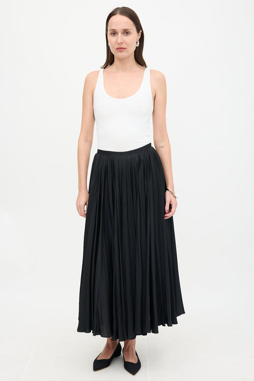 Jil Sander Satin Pleated Skirt