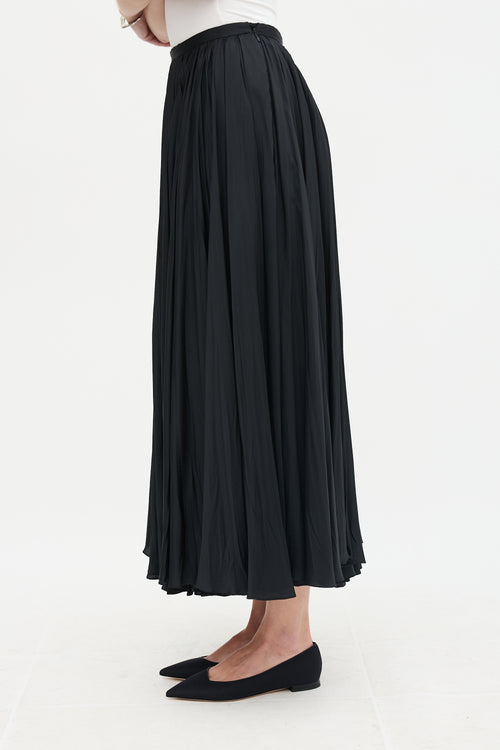 Jil Sander Satin Pleated Skirt