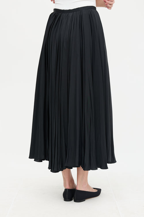 Jil Sander Satin Pleated Skirt