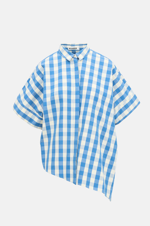 Jil Sander Asymmetrical Plaid Shirt