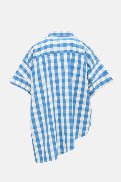 Jil Sander Asymmetrical Plaid Shirt